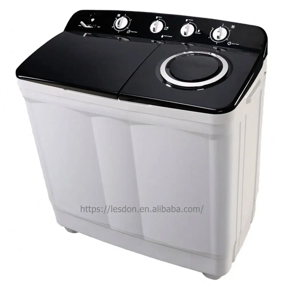 Plástico Corpo Twin Tub Máquina de lavar portátil semi automática 8kg,10kg,12kg Máquina de secagem compacta de duas banheira