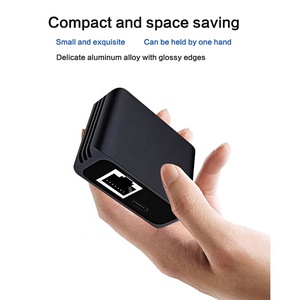 1000Mbps RJ45 Splitter Gigabit Network 1 to 2 Coupler Connector <strong>Ethernet</strong> 8P8C Extender Plug Extension Aluminum Alloy Switch - Product Image 4