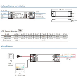 LF-12A-2 12W 2Ch <strong>100</strong>-450 <strong>MA</strong> 0/1-10V Constant Current CCT <strong>LED</strong> Driver 4 in 1 Dimming Interface for CCT <strong>LED</strong> Light - Product Image 5