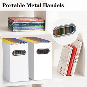 文件整理器、用于信件大小悬挂文件夹存储的纸板文件盒、可折叠悬挂文件整理器 - Product Image 5