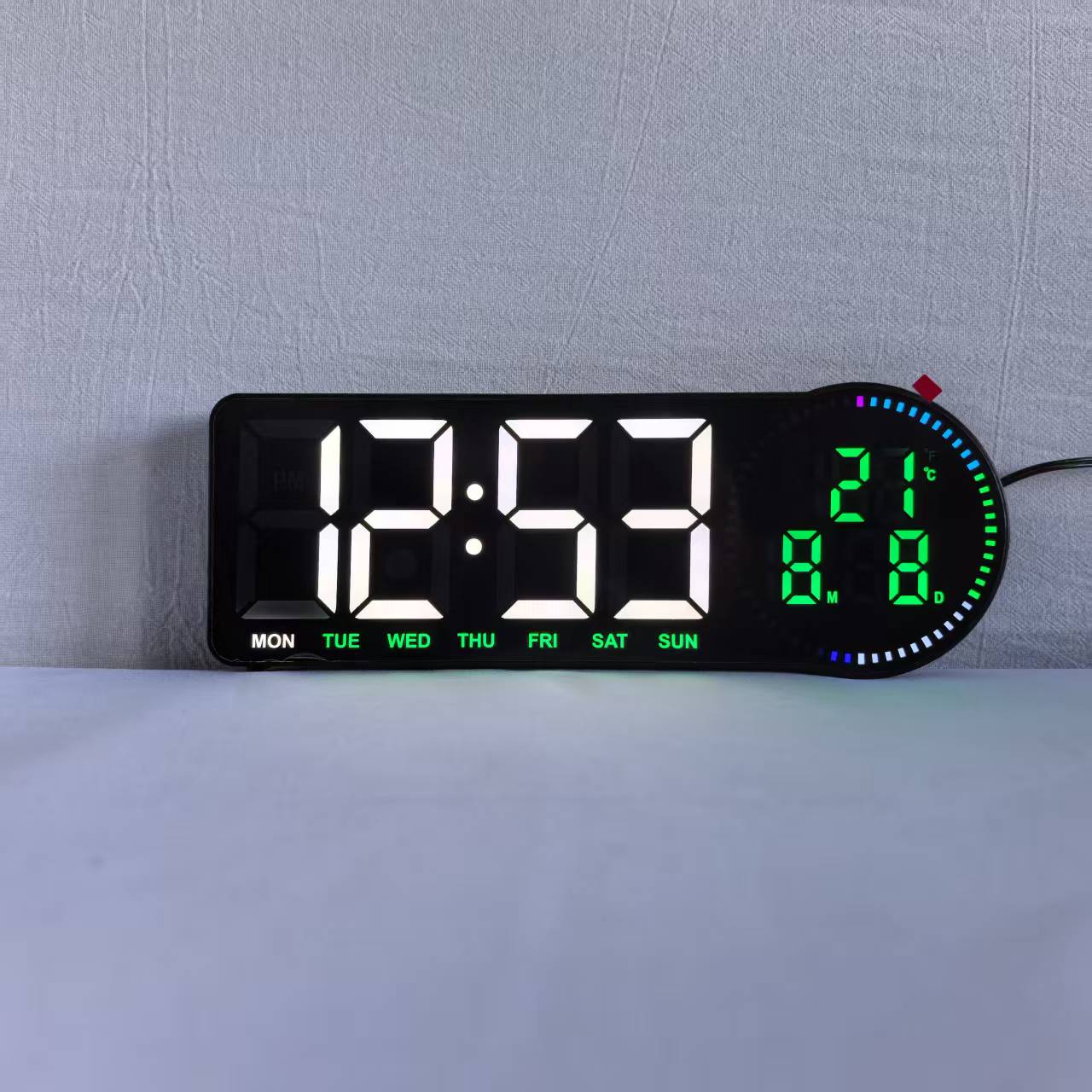 Black shell with white green light