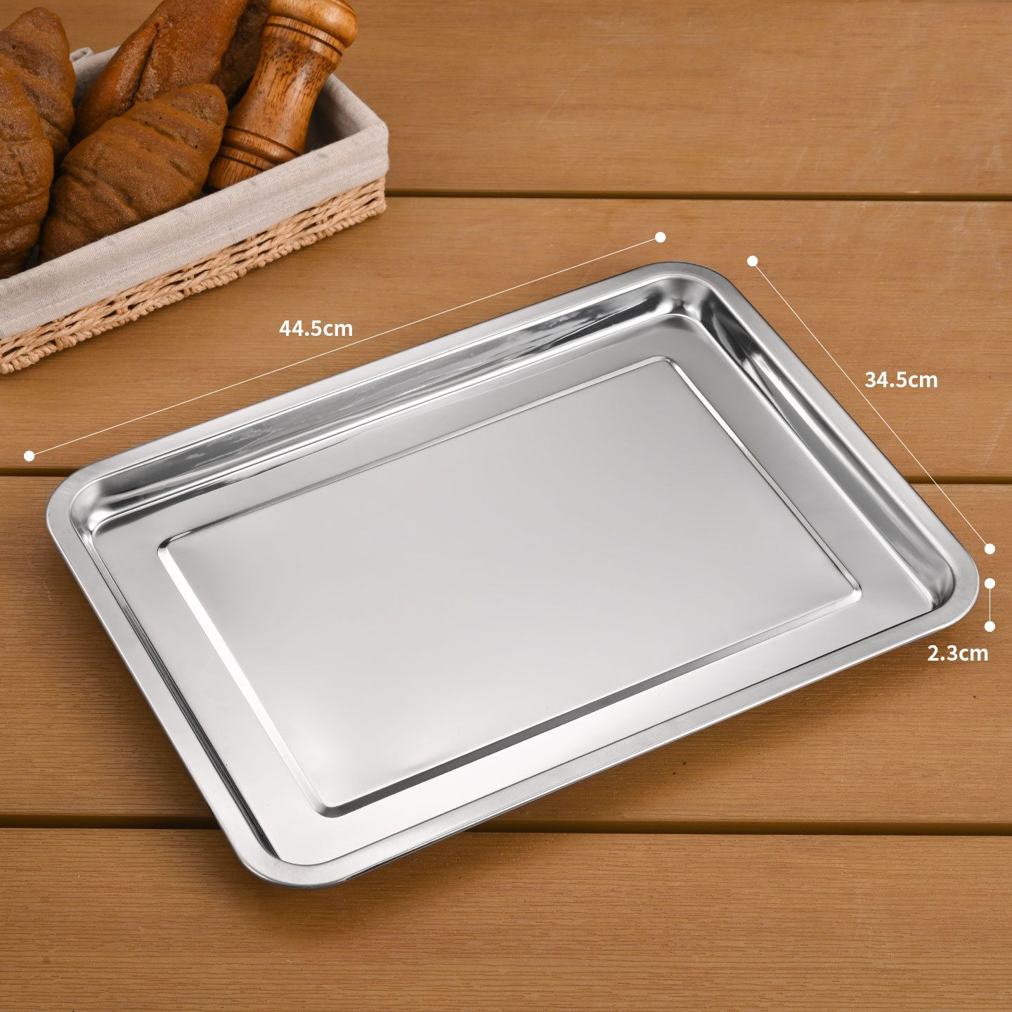 45*35*2 cm Silver