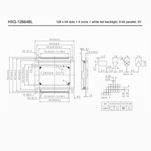 Schermo grafico per Display telefonico di linea Display Lcd 128x64 punti con Controller Ks0108 - Product Image 5