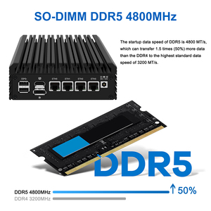 Hot Selling Intel N305/N100 Fanless Mini <strong>Computer</strong> 16GB DDR5 256GB M.2 SSD 4x2.5Gbe VPN Router Firewall <strong>Linux</strong> Mini PC New US Plug - Product Image 4