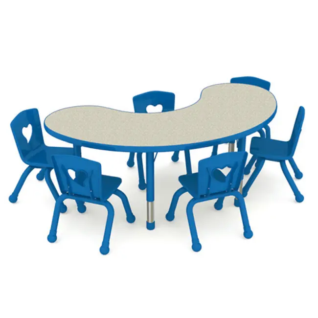 Table et chaises de salle de classe de table utilisées par partie d'enfants pour des enfants