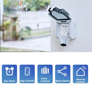 Universal Tuya IP55 impermeable tomas de corriente inteligentes enchufe al aire libre jardín Control remoto con cubierta caja conectividad 16A carga - Product Image 6