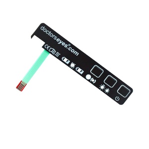 Teclado con interruptor de membrana de domo de polietileno, personalizado, con retroiluminación led, 1x3 teclas - Product Image 1