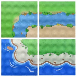 Custom Printed 32x32 Baseplate DIY Kids Construction Toy-River Ocean Island <strong>Pattern</strong> <strong>Building</strong> <strong>Blocks</strong> for Ages 5 to 7 Years