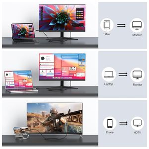 <span class=keywords><strong>HDMI</strong></span> 4K độ nét cao <span class=keywords><strong>c</strong></span>áp USB <span class=keywords><strong>c</strong></span>-to-<span class=keywords><strong>hdmi</strong></span> <span class=keywords><strong>c</strong></span>áp 4K 30Hz 1080P/120Hz 2K/60Hz Tương thích iPhone iPad máy tính xách tay máy tính không khí - Product Image 6