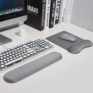 Teclado Mouse Pad Wrist Rest Ergonomic Memory Foam Set Comfort Mouse Pad para Office Computador Portátil