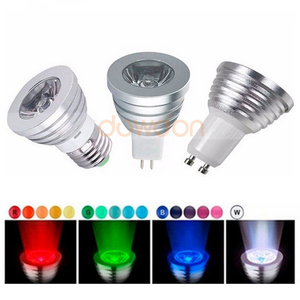 3W E27 E14 GU10 RGB <strong>LED</strong> Bulb 16 Color <strong>LED</strong> Spotlight with IR Remote Controller Spot <strong>LED</strong> Lamp for Home Party Decoration - Product Image 1