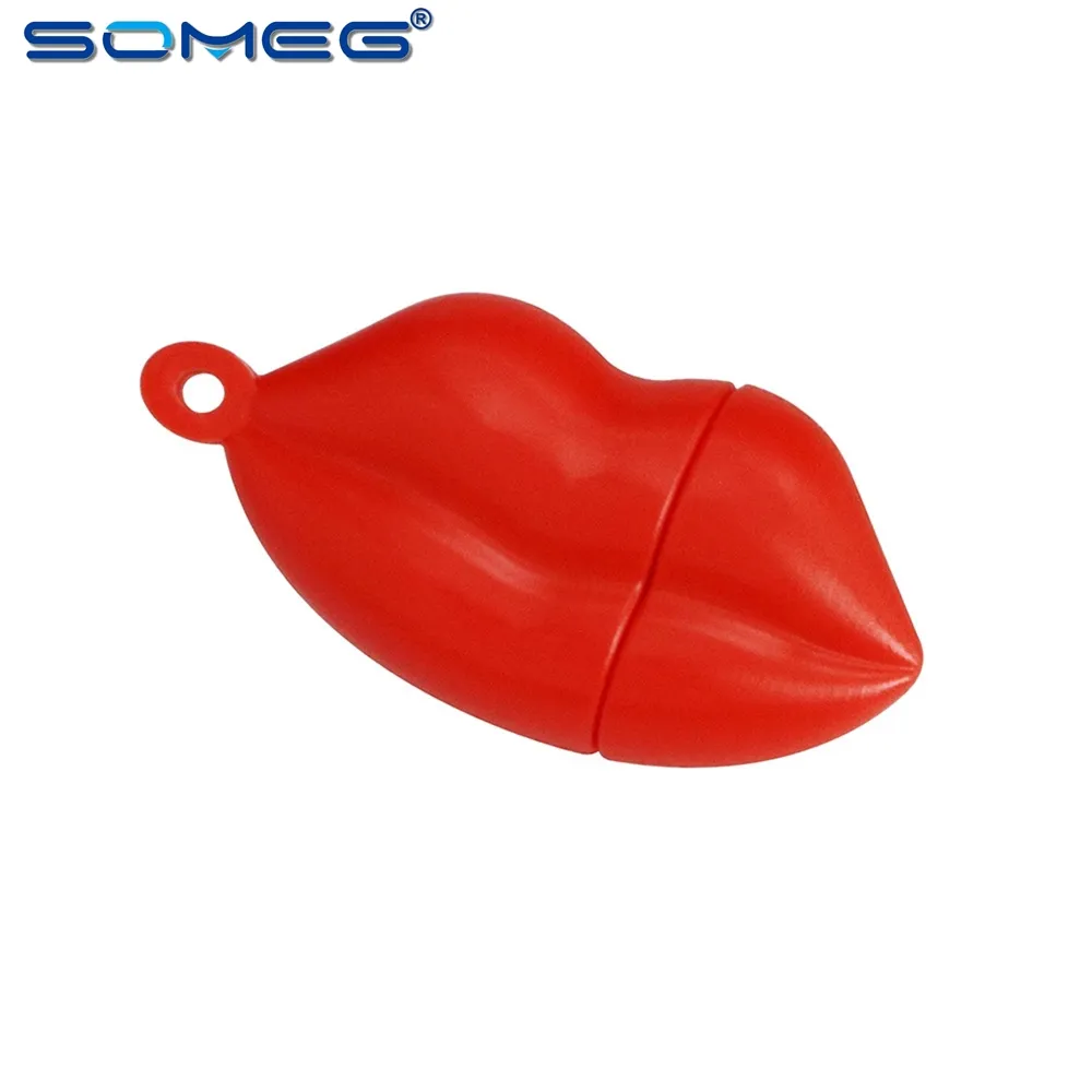 Флэш-накопитель с изображением красных губ, мультяшный флэш-накопитель с реальной емкостью, 4 ГБ, 8 ГБ, 16 ГБ, 32 ГБ, 64 ГБ, милый подарок, USB