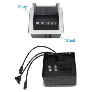 Caja de alimentación con tapa abatible con cepillo, caja de enchufes multifunción personalizada con interruptor y puerto de datos USB