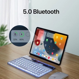 Teclado inalámbrico transparente, miniteclado ultrafino para portátil y tableta, portátil para IMac de conmutación multisistema/iPad - Product Image 5