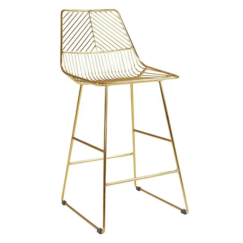 بار البراز بالجملة جاكيت جلدي قضيب حديدي كرسي اللون البراز الإبداعية كرسي القهوة الذهب الحديثة عالية بار البراز