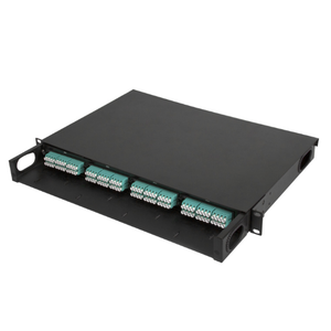1U 19'' rack mount Sliding Fiber <strong>patch</strong> <strong>panel</strong> /ODF /FDF loaded <strong>with</strong> 4 sets MTP/MPO Cassette <strong>module</strong> - Product Image 1