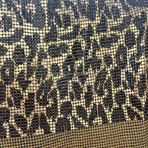 Girls Sportswear and Dress Leopard Print Chainmail <strong>Fabric</strong> Flexible Gold Metallic <strong>Mesh</strong> Knitted <strong>Net</strong> <strong>Fabric</strong> - Product Image 3