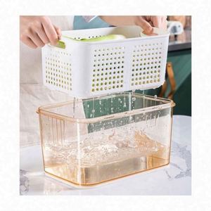 オーガナイザー冷蔵庫プラスチックビン冷蔵庫卵容器冷蔵引き出しカスタム環境にやさしいBpaフリー冷凍庫収納ボックス