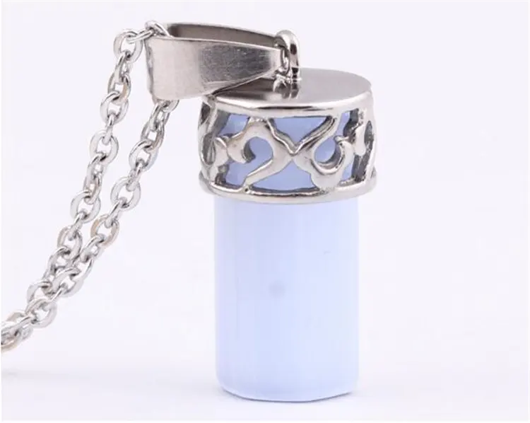 Personalità creativa candela soffitto collana in acciaio inossidabile intarsiato cristallo collana in acciaio al titanio