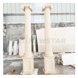 Solid Marble Columns With Corinthian Capitals Customized Different <strong>Types</strong> Roman Marble <strong>Pillars</strong> - Product Image 5