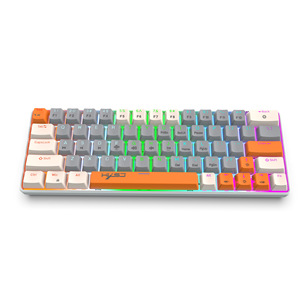 Redwingy V500 Teclado mecánico para juegos de 63 teclas ABS RGB retroiluminado Durable Mini interfaz tipo C Teclado con cable USB para tableta - Product Image 1