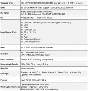 Mini PC Serie 2,5 CPU Atom C3558 C3758R C3808, 10G SFP +/G LAN/Consola/VGA, Qotom Mini Server/ Router Firewall - Product Image 3