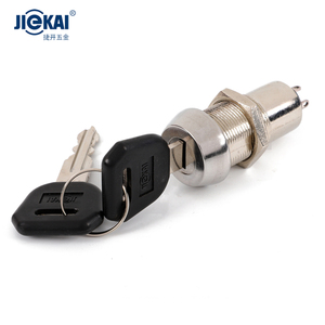 JK218 Tubular <strong>Key</strong> 19MM 4PIN SPDT on on Electrical Switch <strong>Lock</strong> with 7325 <strong>Key</strong> - Product Image 2