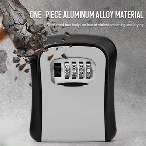 Master güvenli 4 haneli duvara monte siyah kapalı yüksek güvenlik için tuşları kodu açık Metal saklama kutusu ile kilit kombinasyonu - Product Image 3