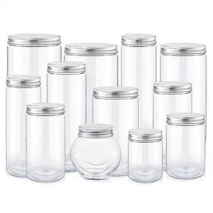 Contenitori di melma vuoti personalizzati a forma di cilindro per uso alimentare contenitori di Design in plastica contenitori di plastica con coperchio - Product Image 5
