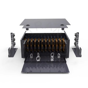 Panel de conexión de fibra óptica 4U con módulo de 12 piezas Sc FC LC ODF 12 24 Core utilizado para red 4G WiFi FTTH