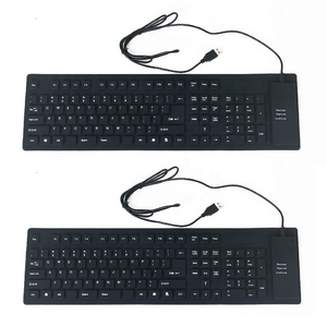 Portátil y plegable Multi Color protección del medio ambiente teclado de silicona Universal - Product Image 4