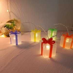 Batterie betriebene mehrfarbige LED-Lichterketten für Weihnachts hochzeits feiern im Innen-und Außenbereich-Weihnachts baum blumen-/Stern dekorationen - Product Image 2