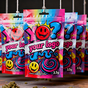 ถุงไมลาร์แบบมีซิปล็อคพิมพ์ลายตามสั่ง ขนาด 3.5 กรัม ป้องกันกลิ่น พร้อมกล่อง - Product Image 1