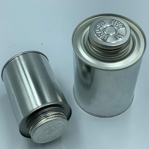 250毫升圆形锡罐，带螺丝顶盖，溶剂水泥，pvc胶，0.5升 - Product Image 2