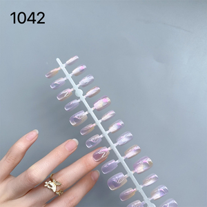 人工指ネイル2024年Gilding新デザインイン人気メタリック人工指ネイル工場直接価格 - Product Image 4