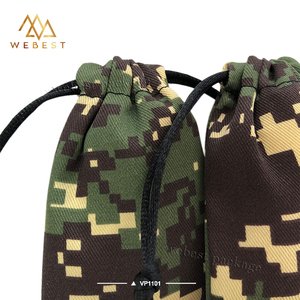 Webest Camouflage Color Jewelry Double <strong>String</strong> Small Drawstring Pouch Gift Pouch Printed Canvas Pouch Bag Small for Packaging - Product Image 6