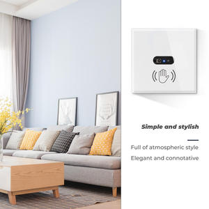 Gerek dokunmatik cam ekran paneli kapalı ab abd 110V 220V 10A duvar ışık kızılötesi el dalga sensörü anahtarı - Product Image 4