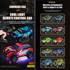 4WD รถ RC ของเล่นรถแข่งพร้อมไฟ LED วัสดุโลหะรีโมทคอนโทรลและสาย USB - Product Image 6