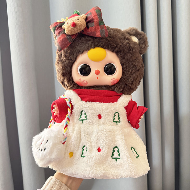 Ensemble sac bandoulière taille S et robe sapin de Noël blanche