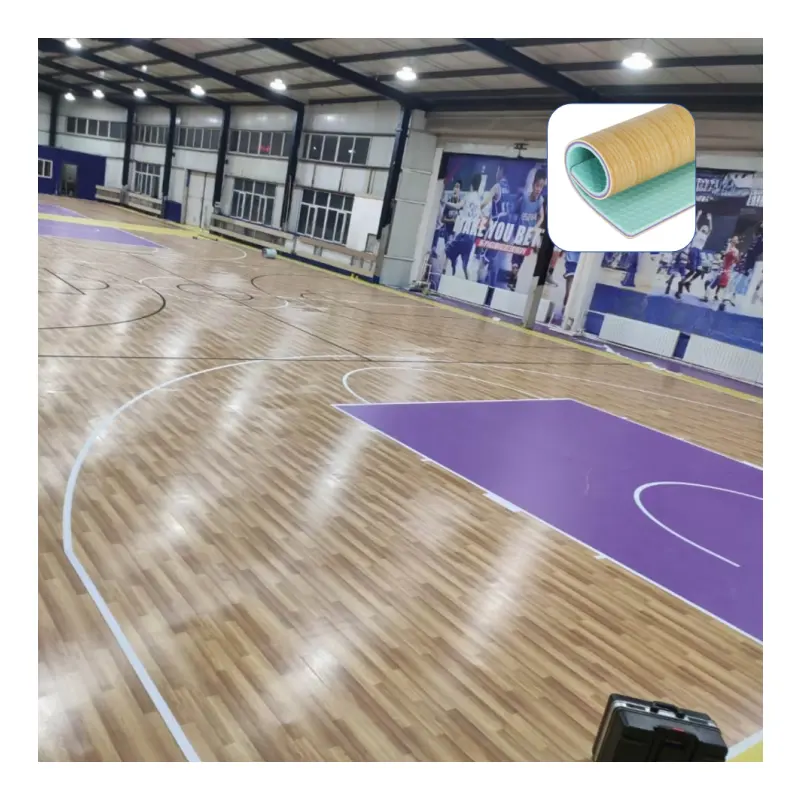 Sàn gỗ bóng rổ sử dụng vật liệu polyvinyl clorua