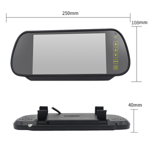 Monitor de pantalla LCD TFT con atenuación automática de 7 pulgadas, espejo retrovisor con función RGB de 2 canales conectado por USB para cámara trasera de marcha atrás de coche - Product Image 4