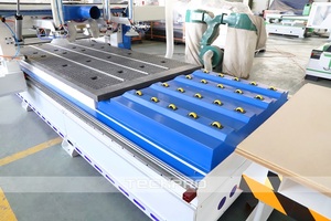 Enrutador CNC de cabezal múltiple de 3 ejes con alimentación automática, corte de sierra, máquina anidadora CNC Atc con sistema de carga y descarga