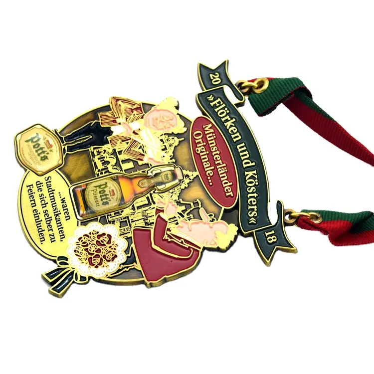 Medaglie di carnevale della maratona dell'oktoberfest della germania di alta qualità per il nono della medaglia
