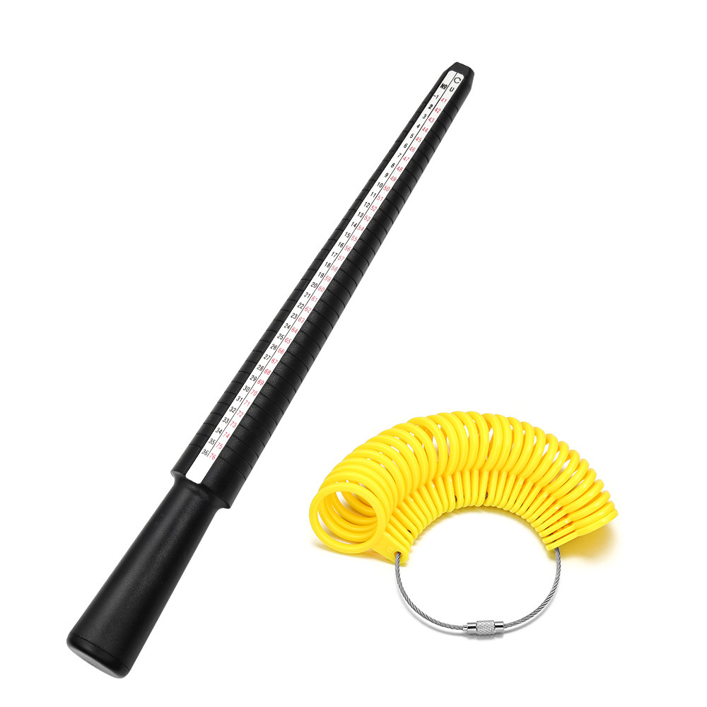 Measuring rod, measuring ring, yellow