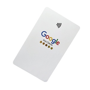 Venta caliente Social Media QR Code NTAG213 RFID NFC Google Review Card Acrílico Variable Material de PVC 13,56 MHz Frecuencia para pago - Product Image 1