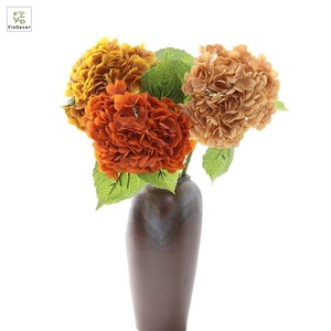 Chất Lượng Cao Nhân Tạo Bất Cảm Ứng Cao Su Tú Cầu Mùa Thu Hoa Đầu Lớn Cho Đảng Khách Sạn Bàn Đám Cưới Hoa Trang Trí - Product Image 6