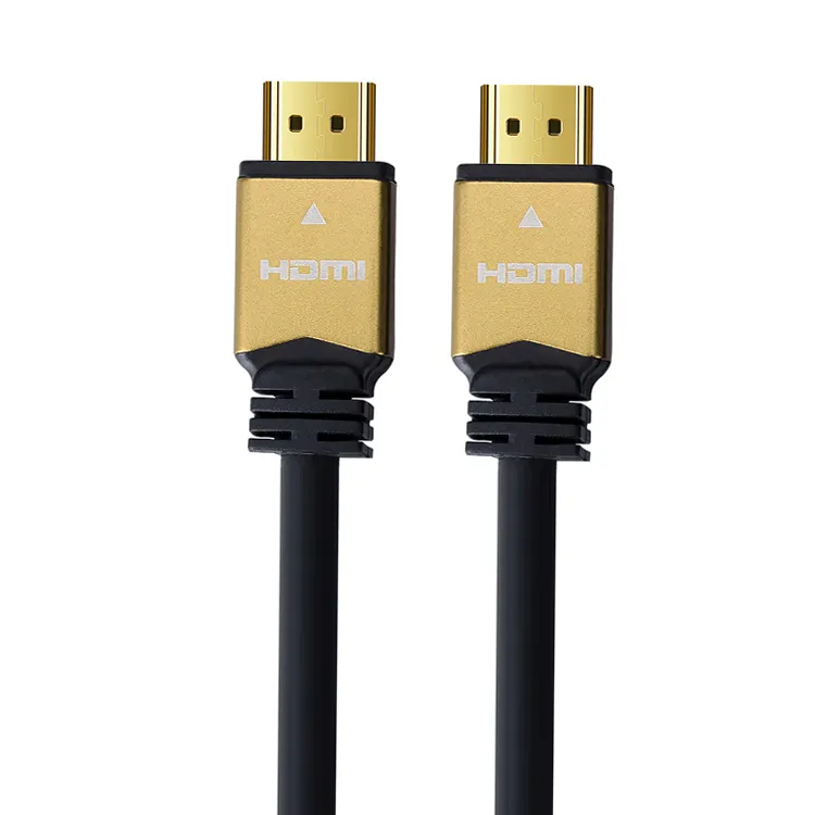 Câble hdmi 4k ultra hd, en nylon, platine, or, système de cinéma à domicile, câble micro hdmi, 2 pièces