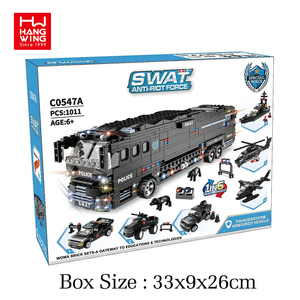 ชุดของเล่น HW 6 in 1 SWAT Black Team of the storm Mobile COMBAT รถบัส1011ชิ้นเทคโนโลยี DIY อิฐของเล่นสำหรับเด็ก - Product Image 5