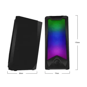 Calidad de audio HIFI Uso de escritorio Dos en uno Iluminación RGB Altavoz combinado de altavoz de computadora