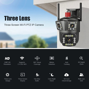 12MP高清变焦无线网络摄像机4G WiFi三镜头PTZ V380pro应用运动检测 - Product Image 2